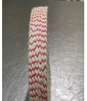 Tresse jute et polyster fushia