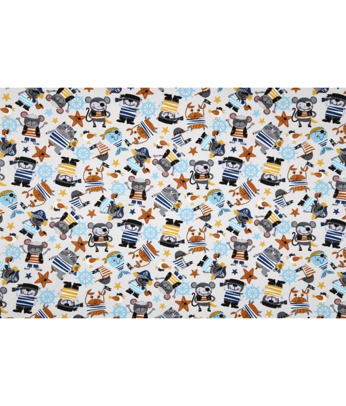Coton 150 - Animaux pirates Coton 150 - Animaux pirates