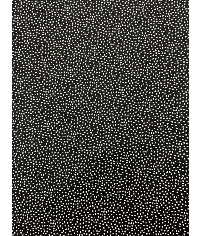 Coton 150 - Pois blanc fond noir Coton 150 - Pois blanc fond noir