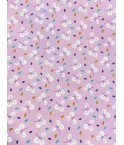 Coton 150 -fleurs fond parme