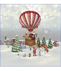 Carré -Pere noel montgolfiere