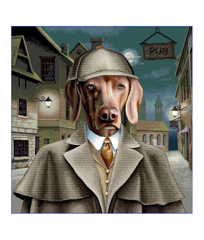 Carré -Chien detective Carré -Chien detective