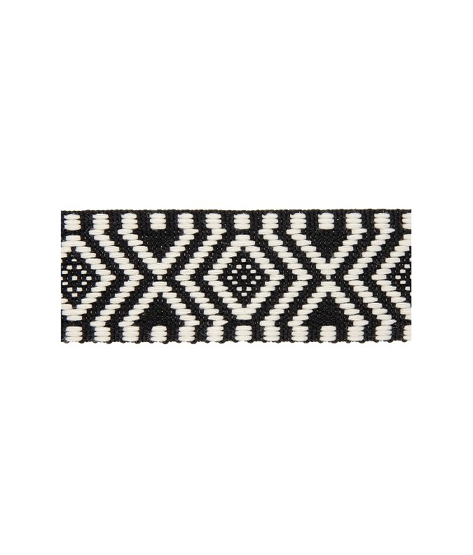 Sangle 38mm - Polyester ethnique noir Sangle 38mm - Polyester ethnique noir