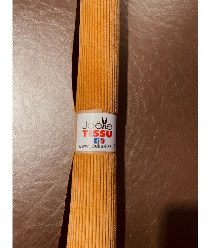 Coupon velours cottelé - Moutarde