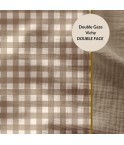Double gaze vichy beige double face