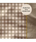 Double gaze vichy beige double face