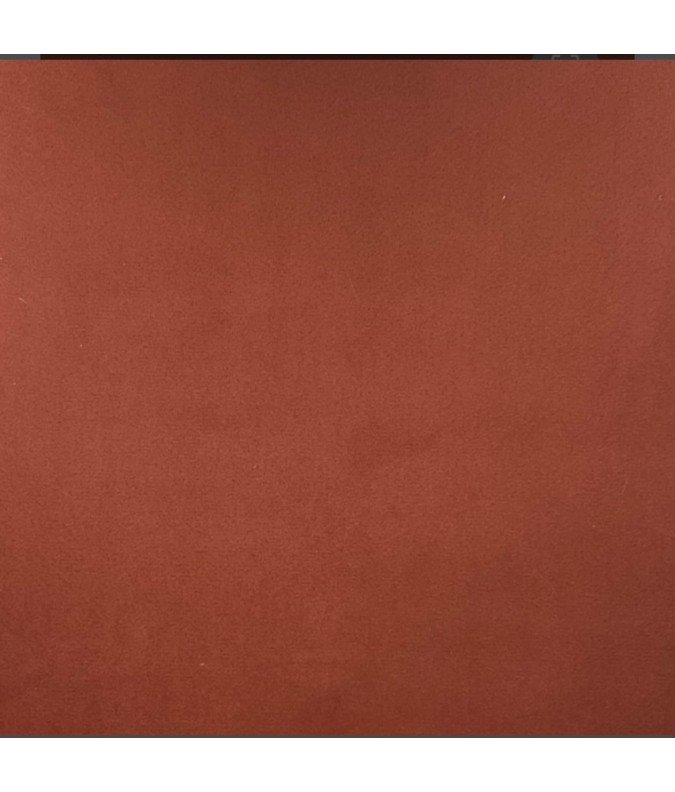 Coupon velours lisse Tomette