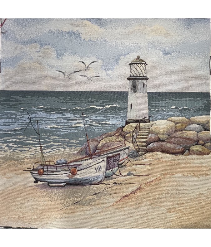 Carré -bateau et le phare Carré -bateau et le phare