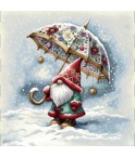 Carre-Lutin de Noël et son parapluie