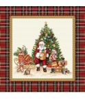 Carre-Père Noël cadre écossais