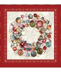 Carre- Couronne boule de Noël