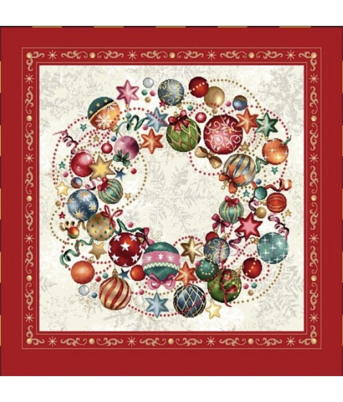 Carre- Couronne boule de Noël Carre- Couronne boule de Noël