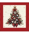 Carre- Sapin cadre rouge