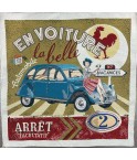 Carré 2 cv retro bleu