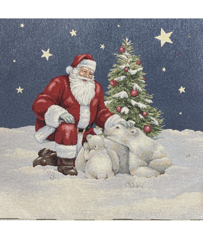 Carre-Père Noël ,sapin et la famille d’ours Carre-Père Noël ,sapin et la famille d’ours
