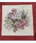 Carre-Bouquet de Noël boule et pomme de pin