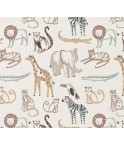 Coton 150.Safari fond ecru