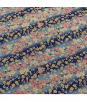 Coton 150 - Japonais fleurs dégradé bleu