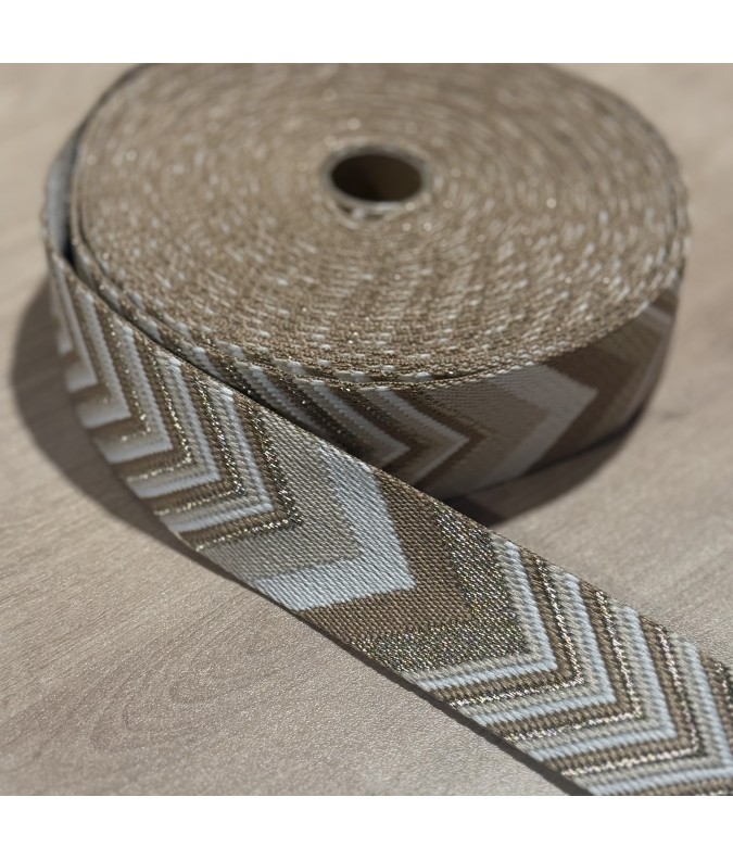 Sangle 38mm - sangle rayé lurex