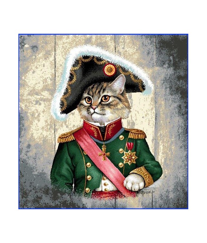 Carre Jacquard Motif Chat Militaire Ideal Coussin Sac Decoration Carre Jacquard Motif Chat Militaire Ideal Coussin Sac Decoration