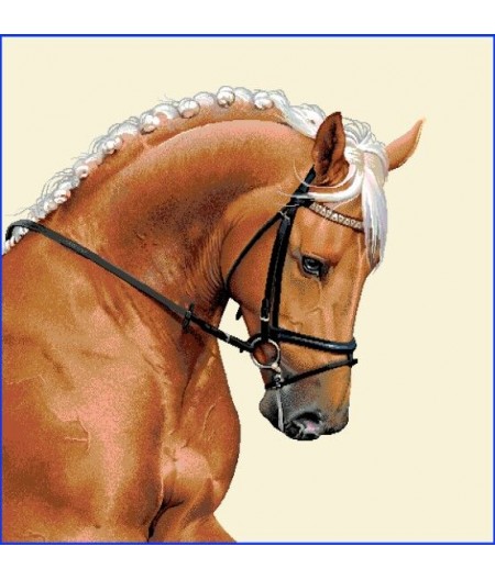 carre jacquard coussin sac animaux cheval palomino