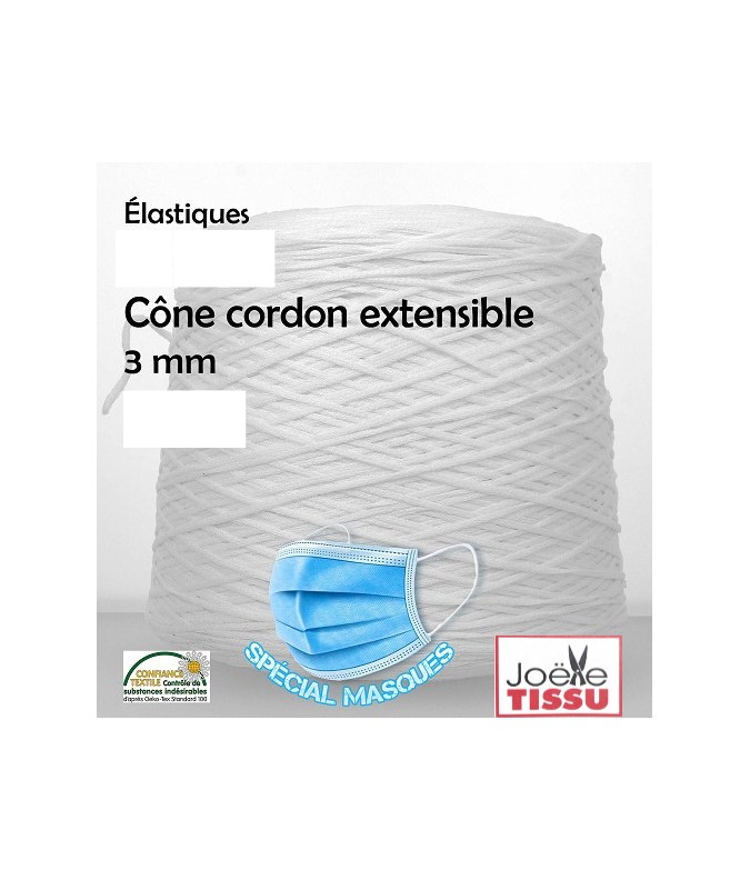 Élastique rond blanc spécial masque Élastique rond blanc spécial masque