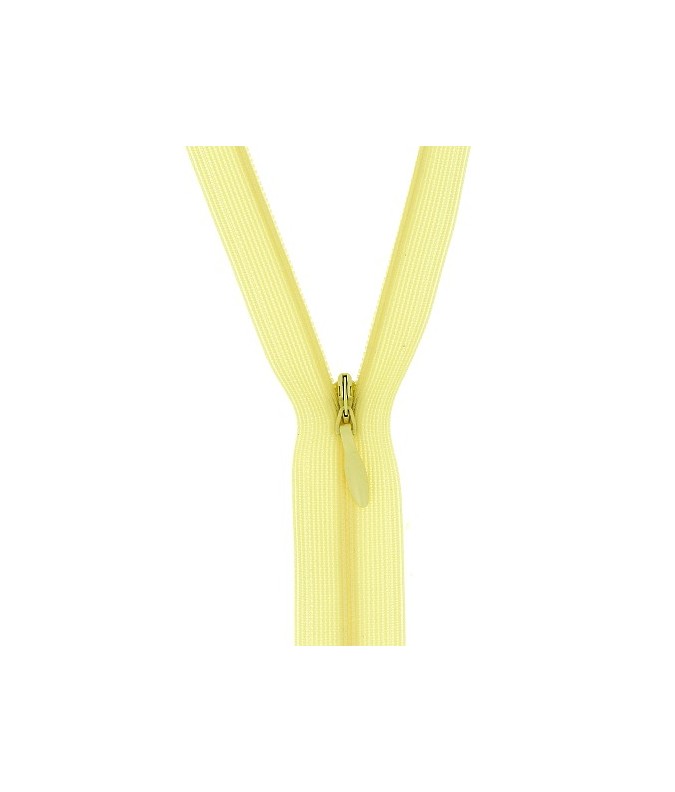 Mercerie - Fermeture éclair invisible jaune pâle Mercerie - Fermeture éclair invisible jaune pâle