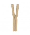 Fermeture a glissiere beige foncé