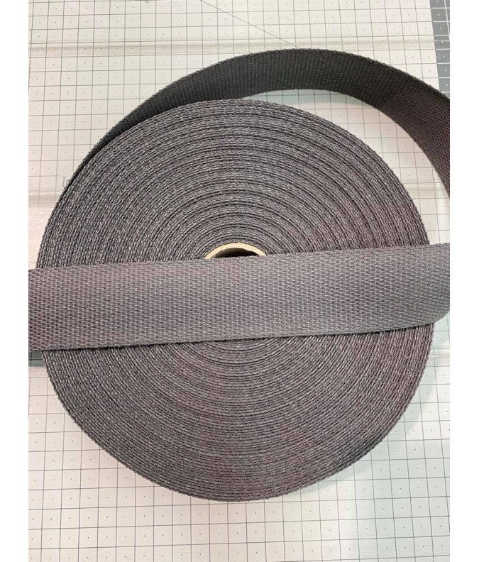 Sangle 40mm - Polyester gris foncé Sangle 40mm - Polyester gris foncé