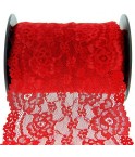 Mercerie - Dentelle nylon extensible 165mm rouge