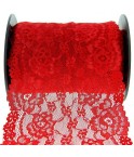 Mercerie - Dentelle nylon extensible 165mm rouge