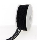 Mercerie - Dentelle coton noire 20mm