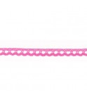 Mercerie - Dentelle coton rose bonbon 10mm