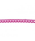 Mercerie - Dentelle coton rose fuschia 10mm