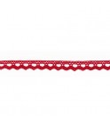 Mercerie - Dentelle coton rose rouge 10mm