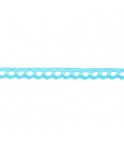 Mercerie - Dentelle coton turquoise 10mm