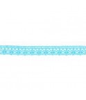 Mercerie - Dentelle coton turquoise 12mm