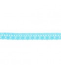 Mercerie - Dentelle coton turquoise 12mm