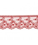 Mercerie - Dentelle tulle 40mm rouge