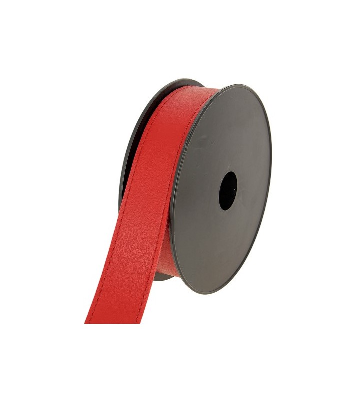 Sangle - Simili cuir rouge 30mm Sangle - Simili cuir rouge 30mm