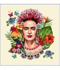 Carré - Frida perroquet