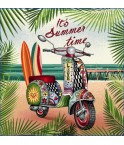 Carré - Scooter à la plage